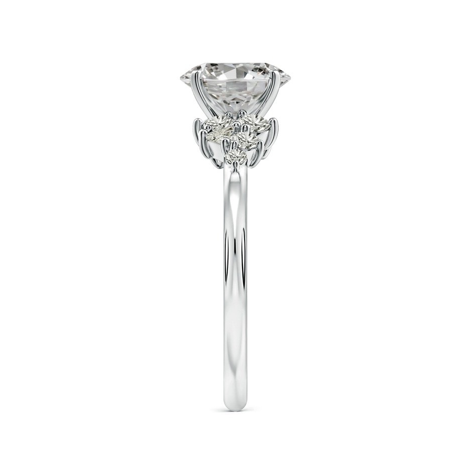 7.7x5.7mm KI3 Oval Diamond Engagement Ring with Multi-Shape Accents in White Gold side 299