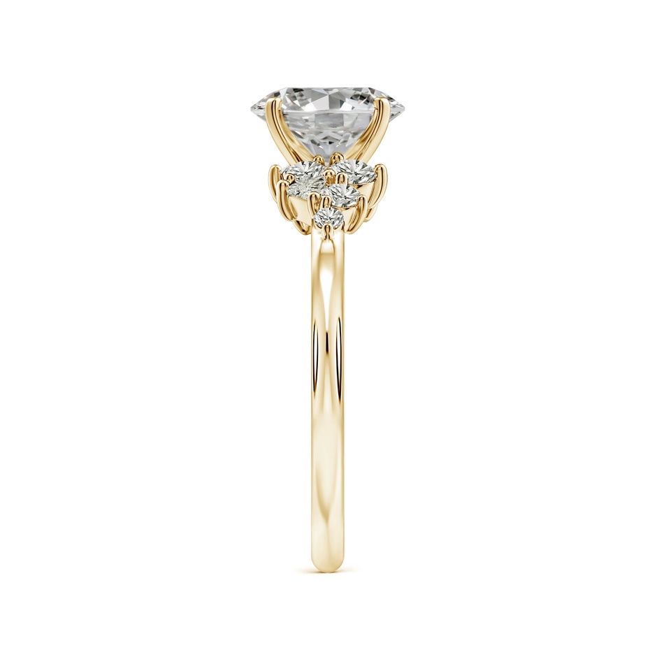 7.7x5.7mm KI3 Oval Diamond Engagement Ring with Multi-Shape Accents in Yellow Gold side 299