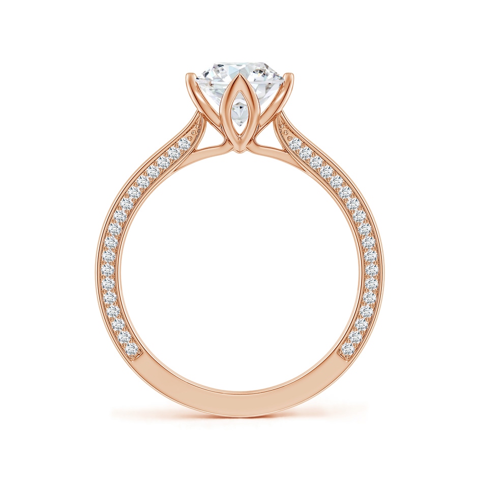 6.5mm GVS2 Round Diamond Engagement Ring with Hidden Accents in Rose Gold side 199