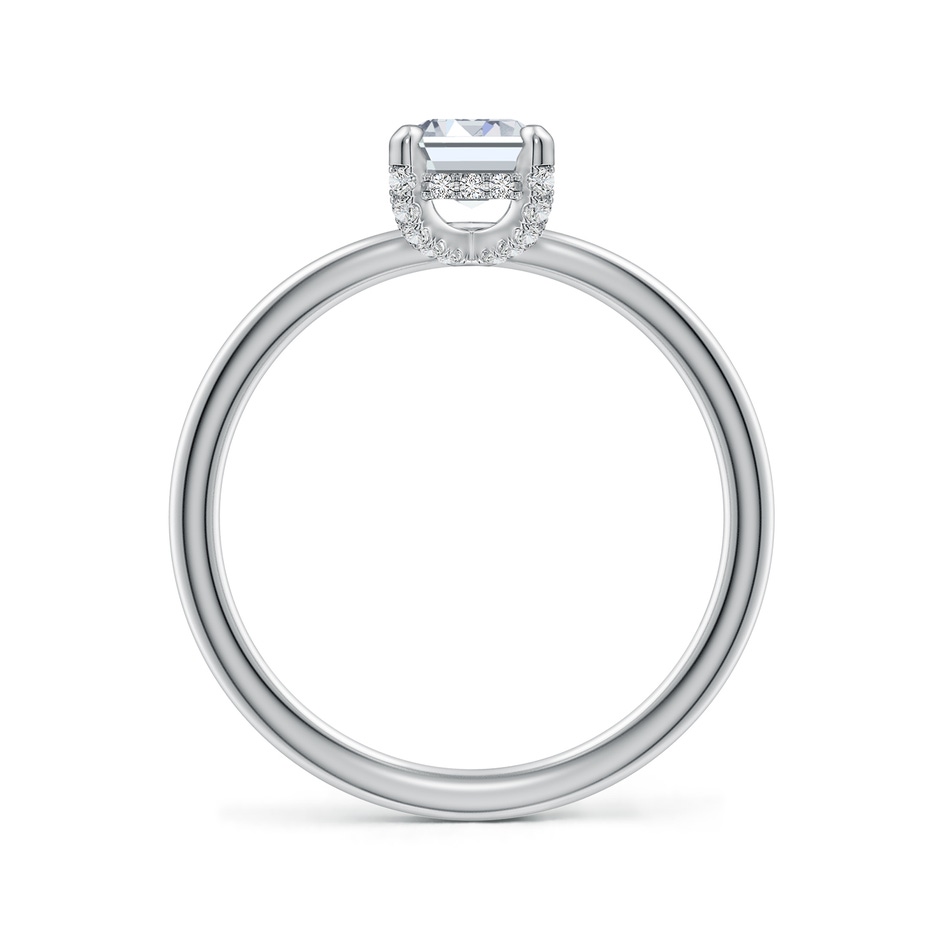 7x5mm HSI2 Emerald-Cut Diamond Engagement Ring with Hidden Halo in White Gold side 199
