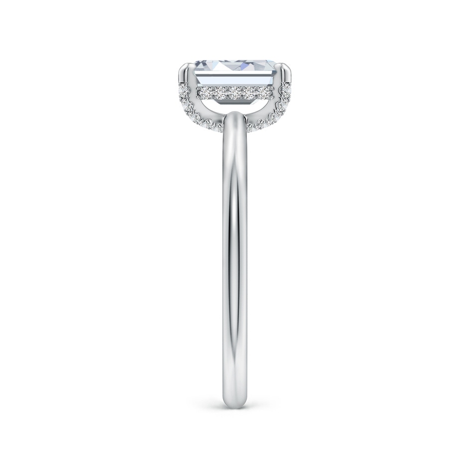7x5mm HSI2 Emerald-Cut Diamond Engagement Ring with Hidden Halo in White Gold side 299