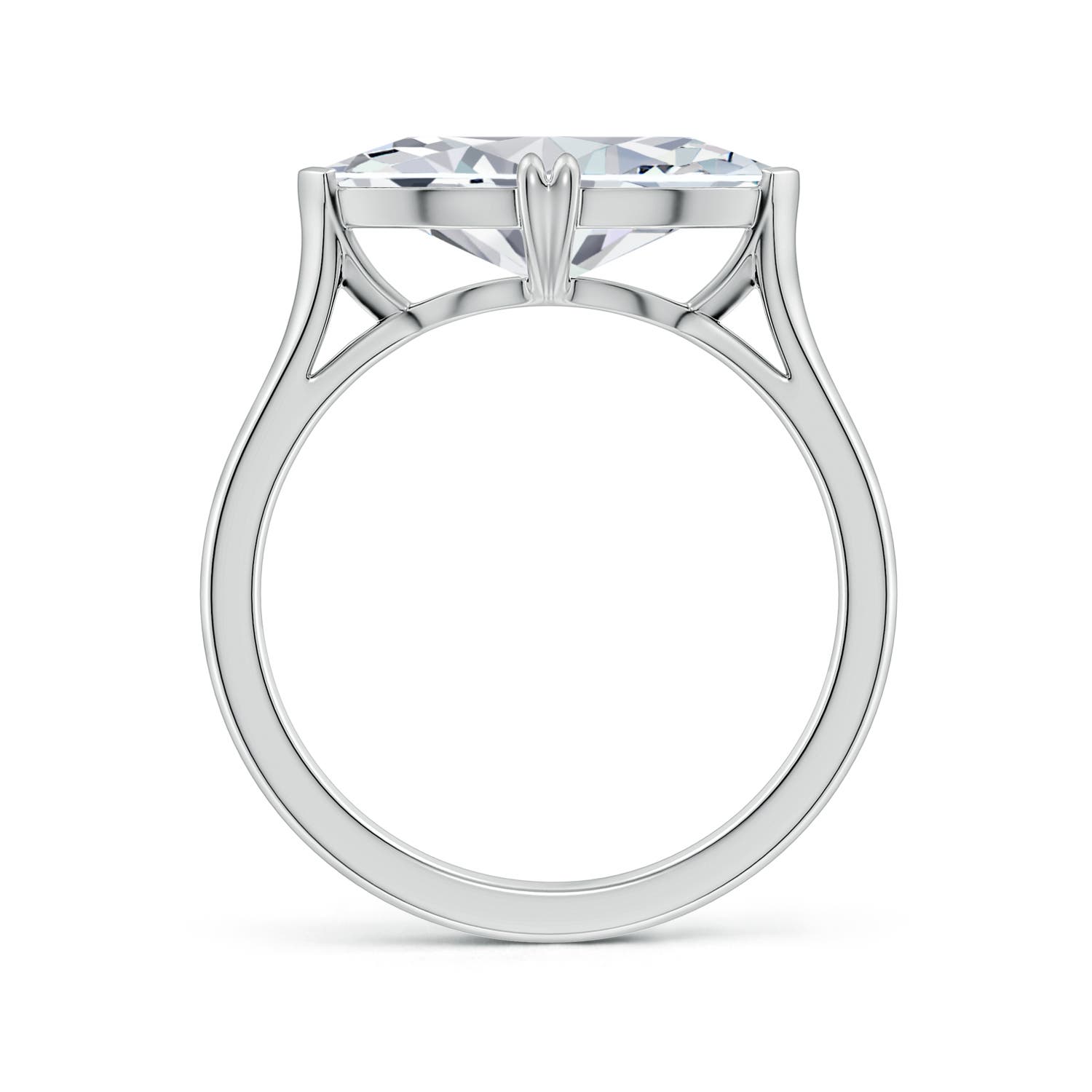 14x7mm HSI2 East-West Marquise Diamond Solitaire Engagement Ring in White Gold - side 2