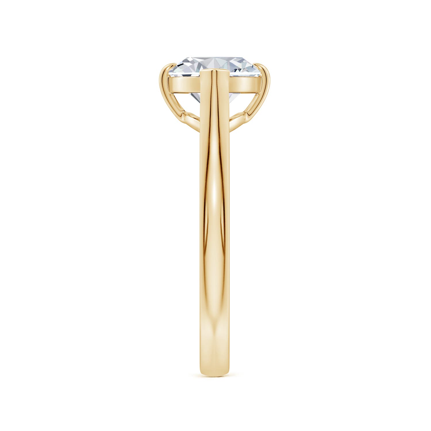 14x7mm HSI2 East-West Marquise Diamond Solitaire Engagement Ring in Yellow Gold - side 4
