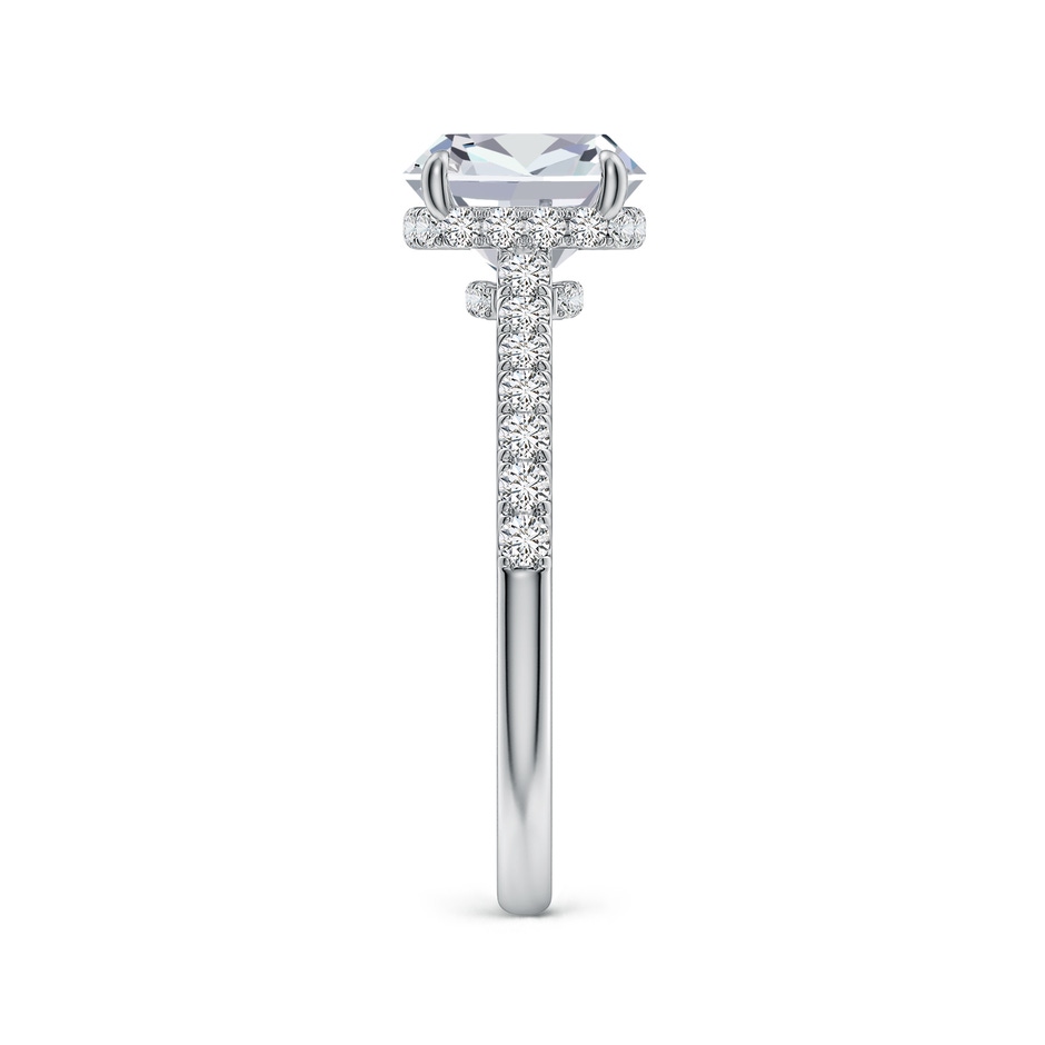 7.5mm HSI2 Cushion Diamond Double Hidden Halo Engagement Ring in White Gold side 299