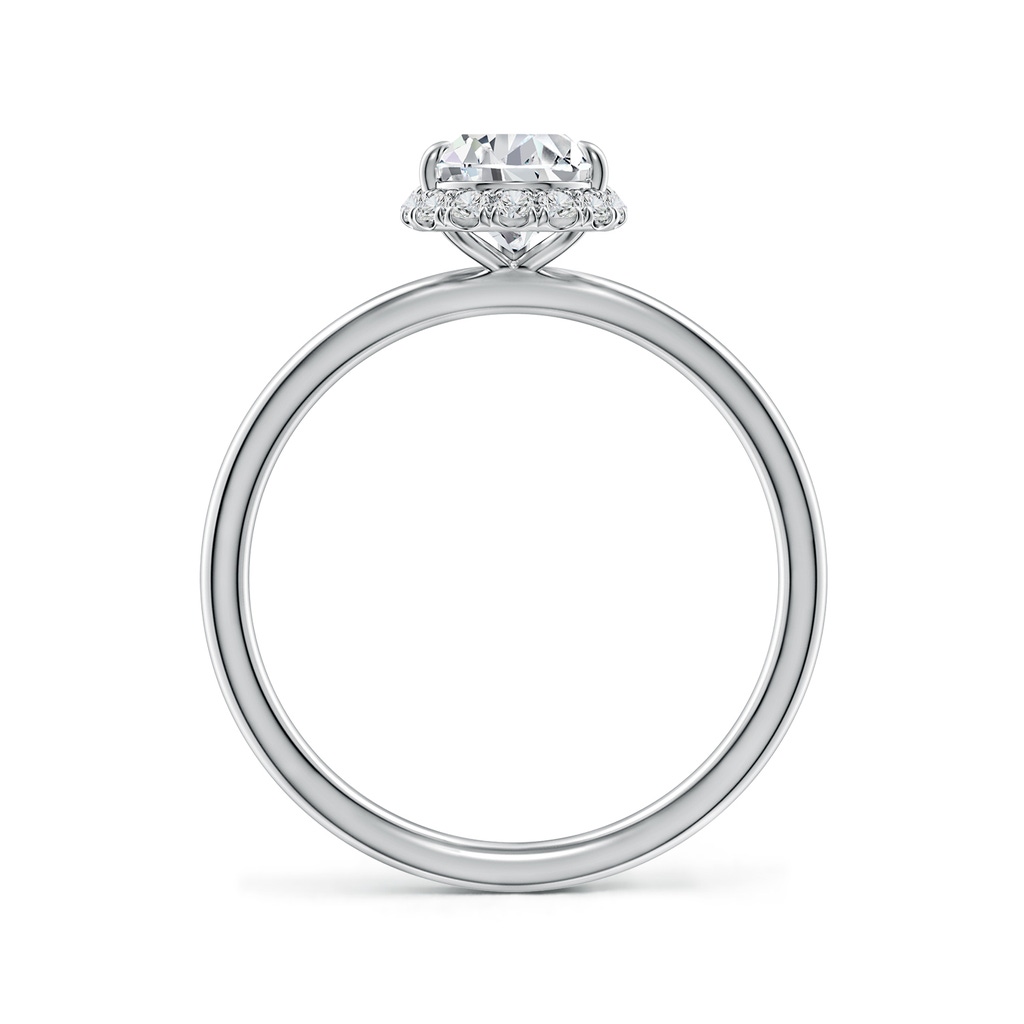 9x5.5mm HSI2 Pear Diamond Engagement Ring with Angled Halo in White Gold - side 199