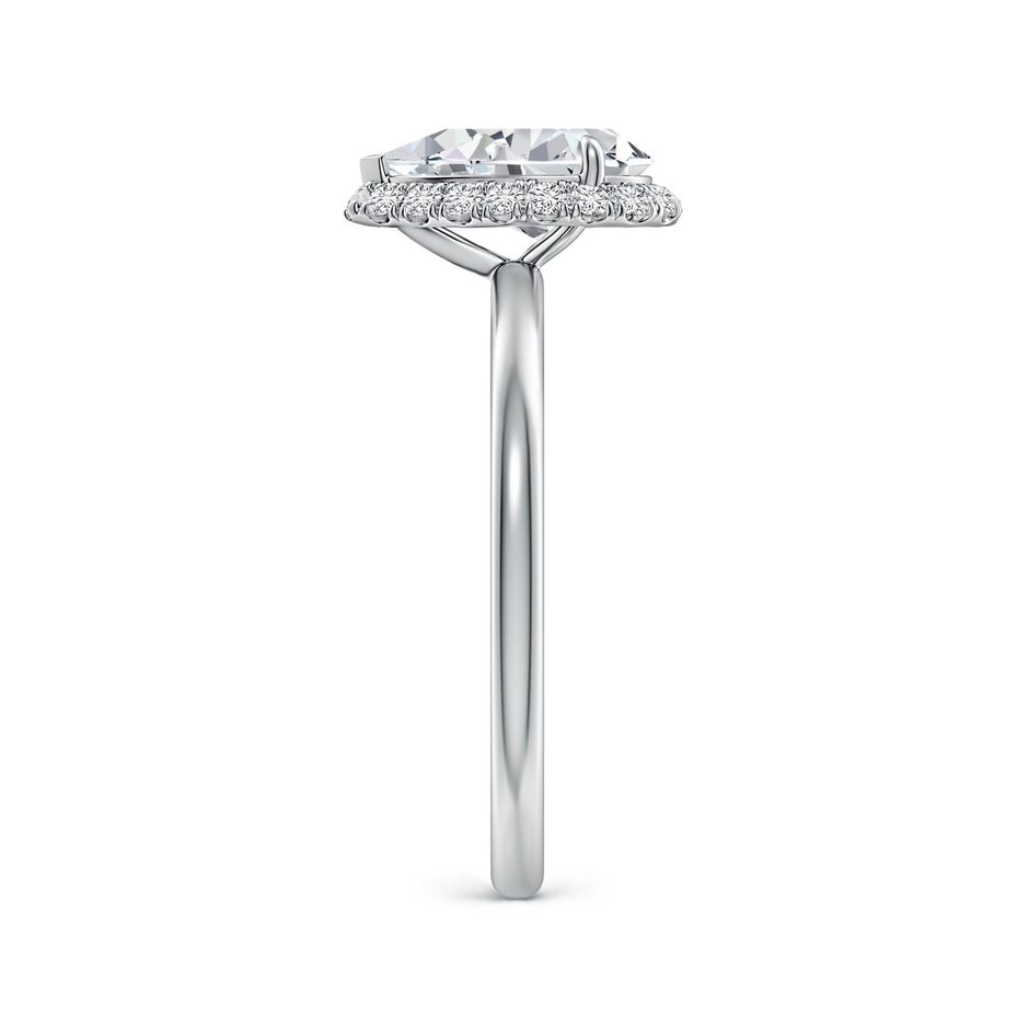 9x5.5mm HSI2 Pear Diamond Engagement Ring with Angled Halo in White Gold side 299