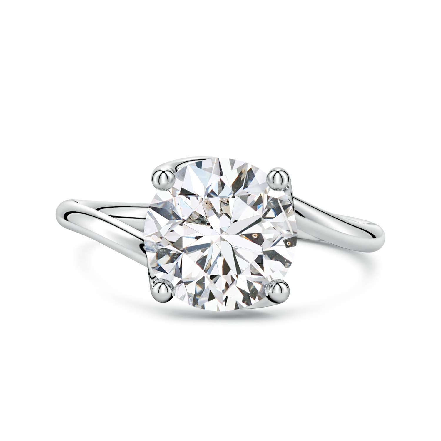 8.9mm HSI2 Entwined Vine Round Diamond Solitaire Engagement Ring in 18CT White Gold