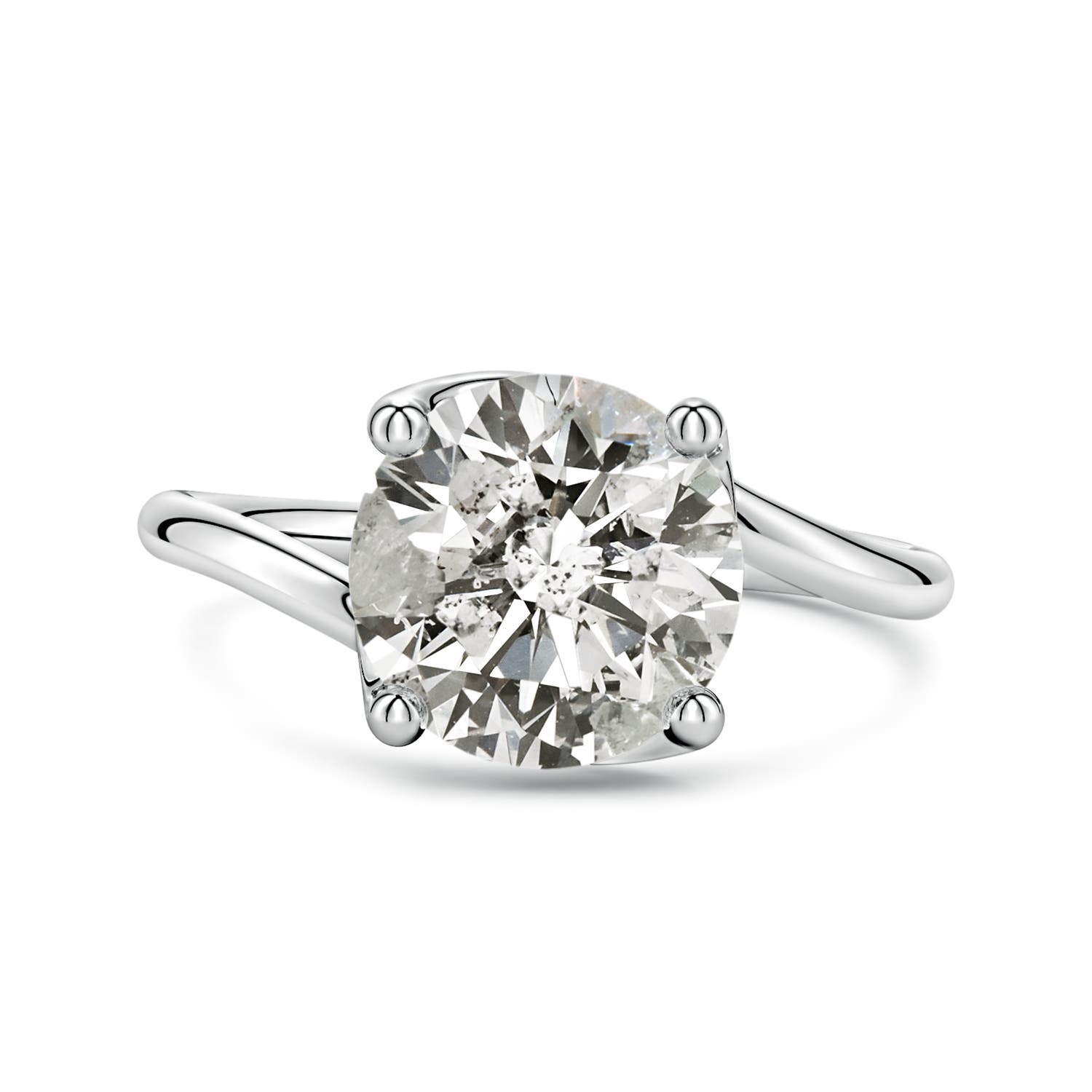 9.2mm KI3 Entwined Vine Round Diamond Solitaire Engagement Ring in P950 Platinum