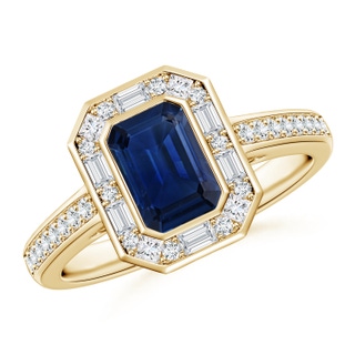 Emerald Cut AAA Blue Sapphire