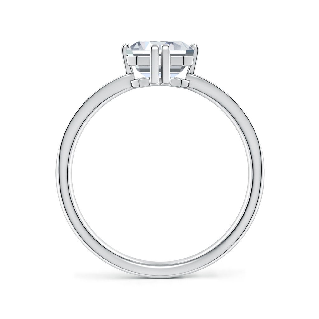 8.5x6.5mm HSI2 Emerald-Cut Diamond Engagement Ring with Double Flat Prongs in White Gold - side 199