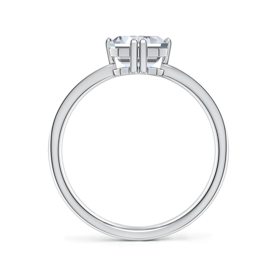 8.5x6.5mm HSI2 Emerald-Cut Diamond Engagement Ring with Double Flat Prongs in White Gold side 199