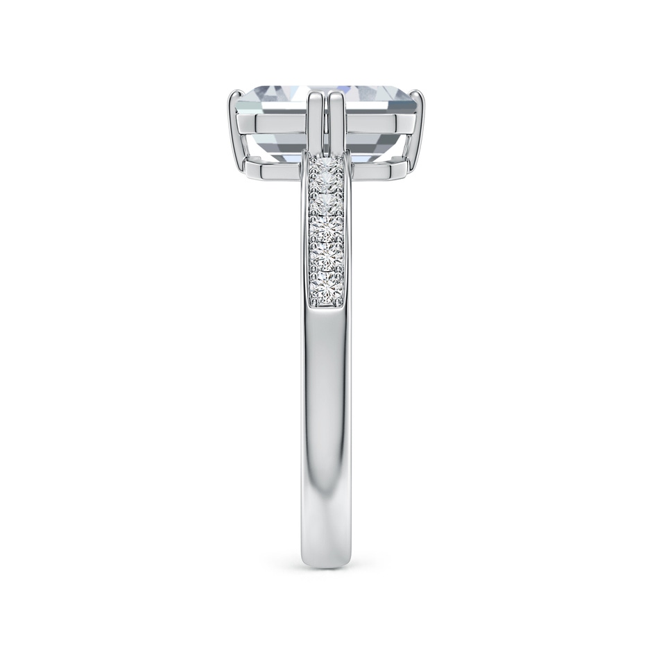 8.5x6.5mm HSI2 Emerald-Cut Diamond Engagement Ring with Double Flat Prongs in White Gold side 299