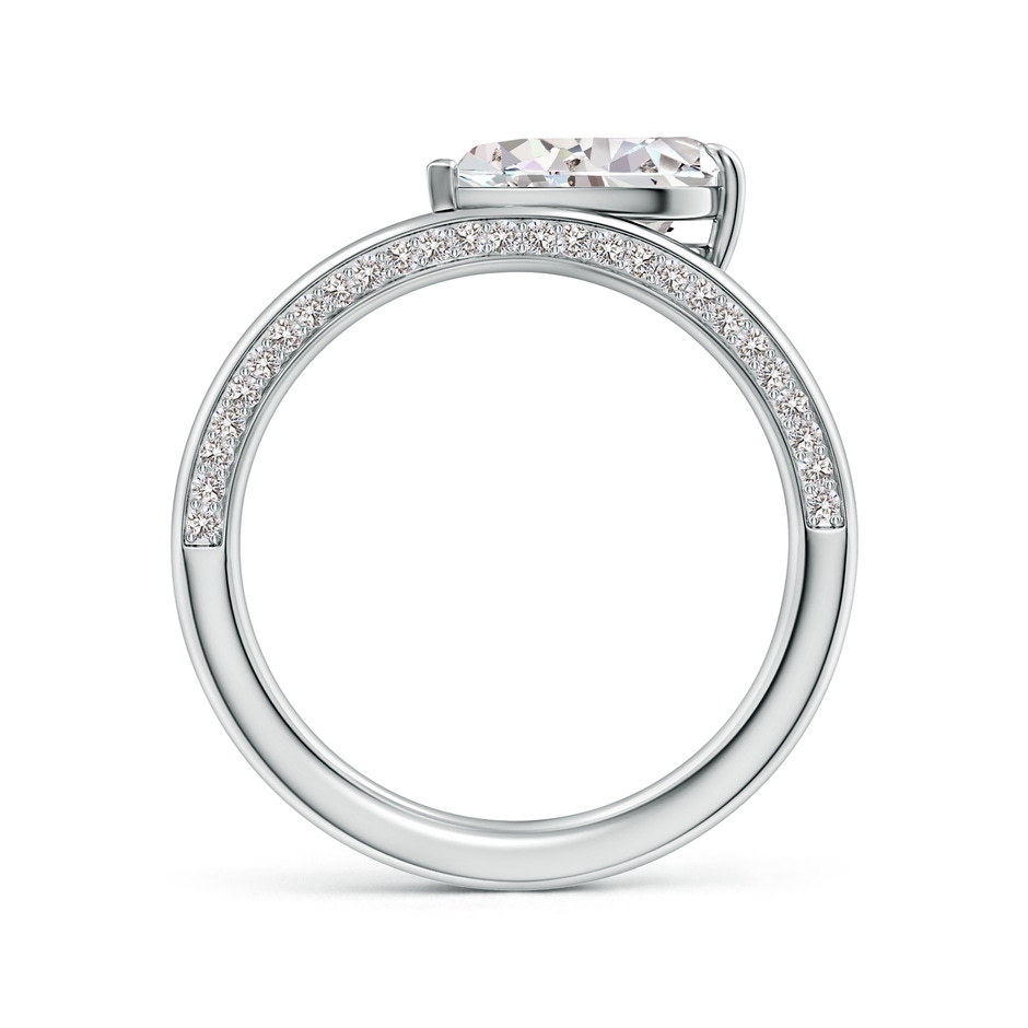 10x6.5mm IJI1I2 Angled Pear Diamond Curved Solitaire Engagement Ring in White Gold side 199