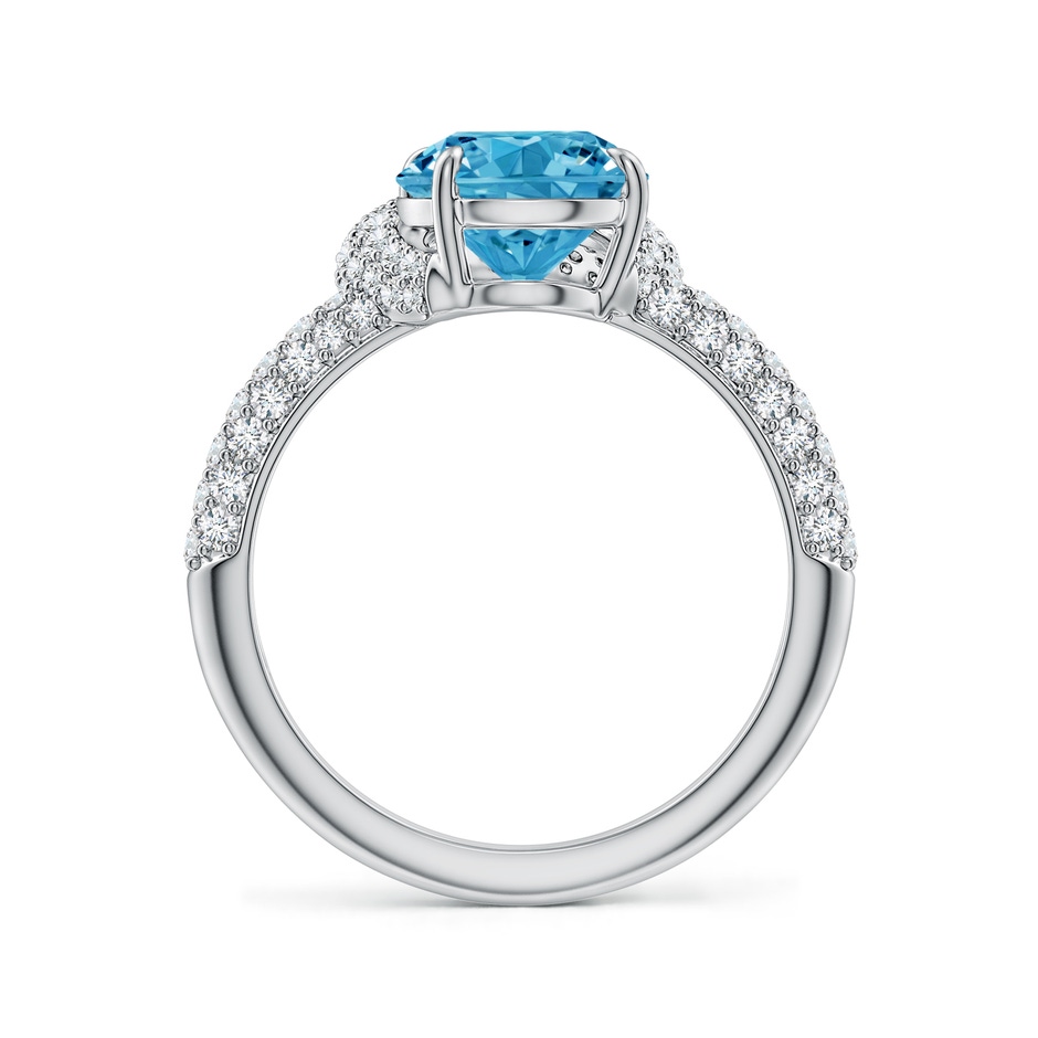 8mm AAAA Round Fancy Intense Blue Diamond Engagement Ring with Offset Halo in White Gold side 199