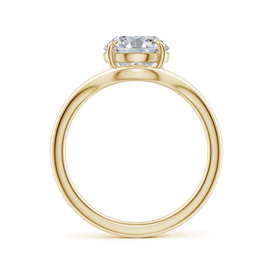 10x8mm HSI2 Solitaire Oval Diamond Curved Shank Engagement Ring in Yellow Gold side 199