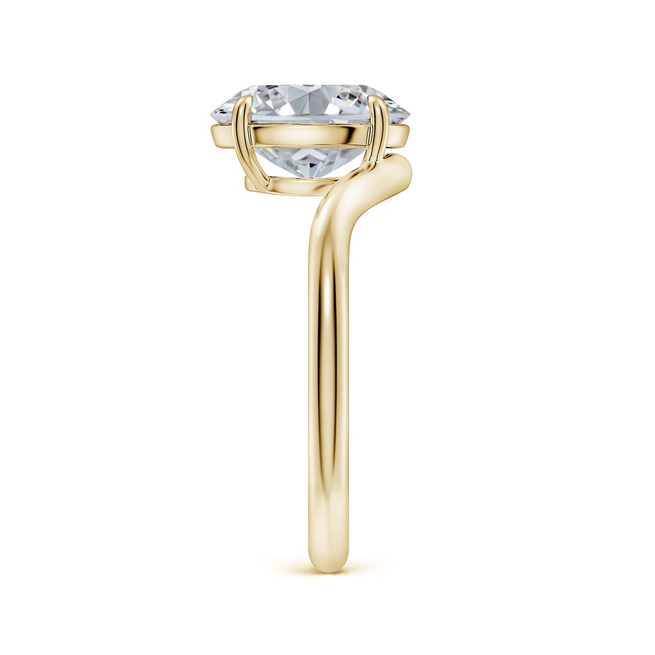 10x8mm HSI2 Solitaire Oval Diamond Curved Shank Engagement Ring in Yellow Gold side 299
