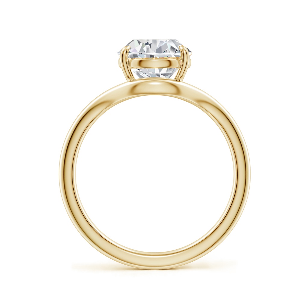 12x8mm HSI2 Solitaire Pear Diamond Curved Shank Engagement Ring in Yellow Gold - side 199