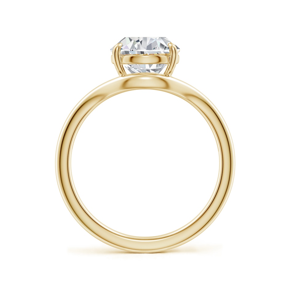 12x8mm HSI2 Solitaire Pear Diamond Curved Shank Engagement Ring in Yellow Gold side 199