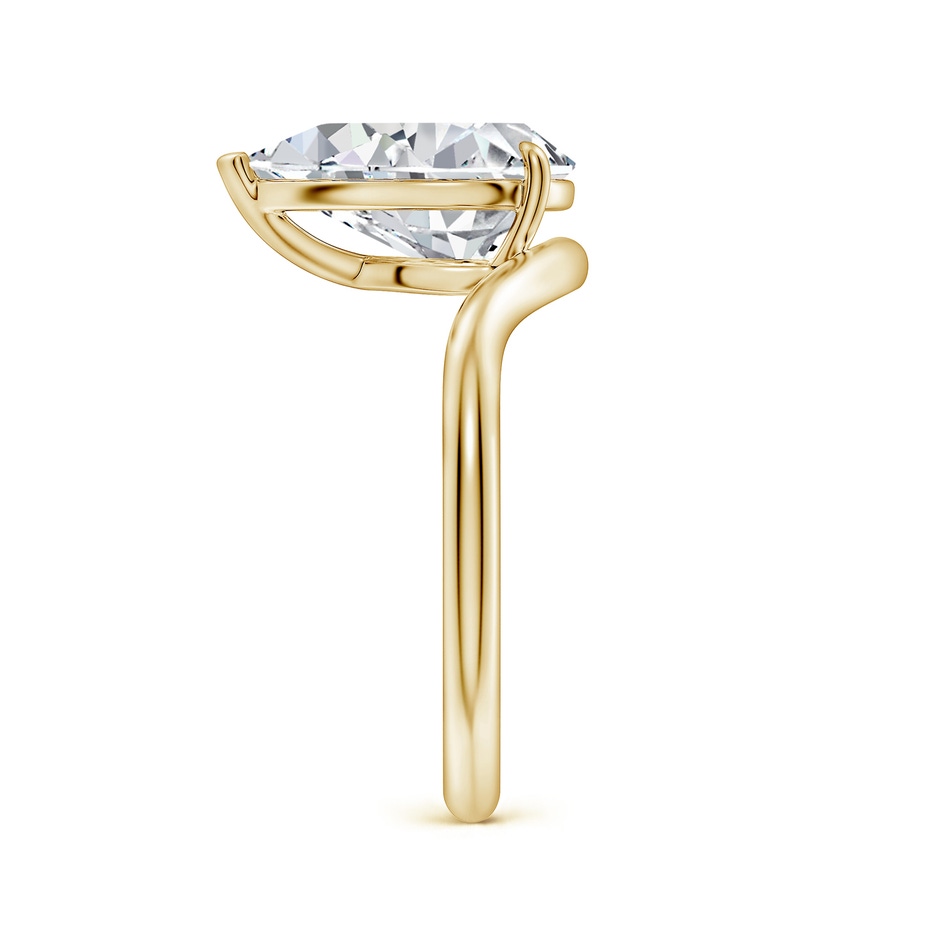 12x8mm HSI2 Solitaire Pear Diamond Curved Shank Engagement Ring in Yellow Gold side 299