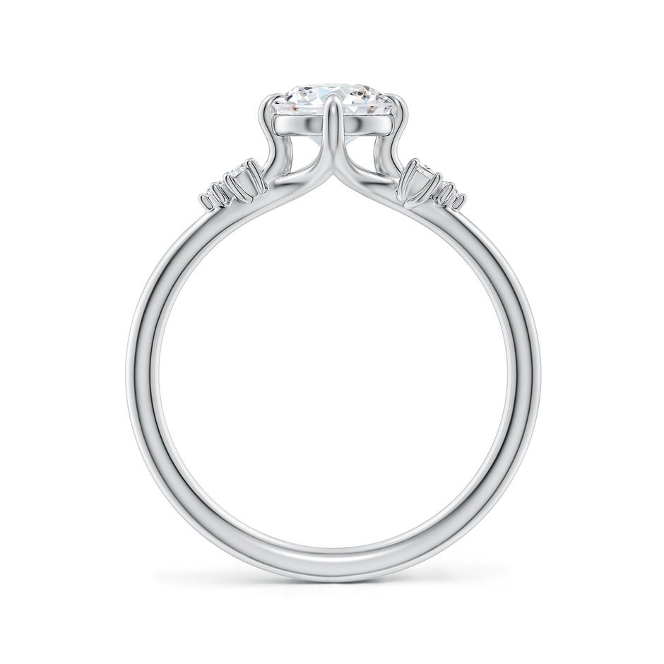 6mm GVS2 Round Diamond Engagement Ring with Mixed Cut Accents in White Gold side 199