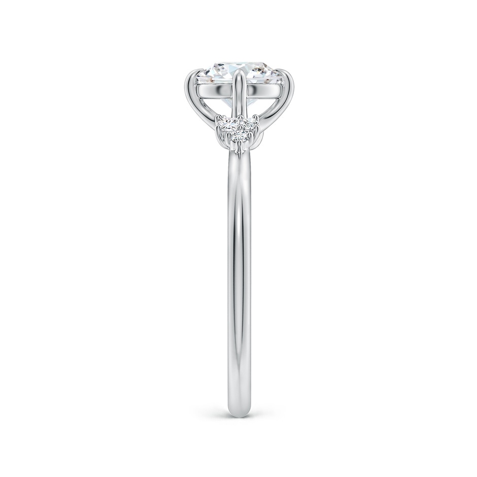 6mm GVS2 Round Diamond Engagement Ring with Mixed Cut Accents in White Gold side 299