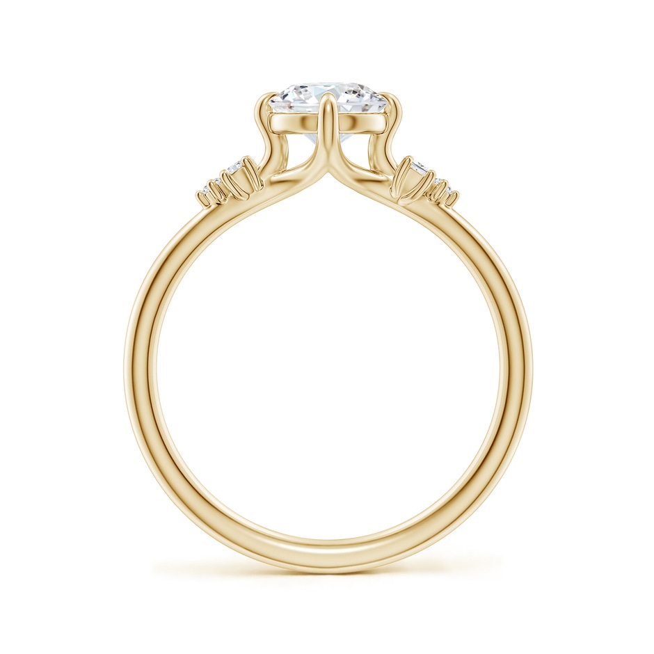 6mm GVS2 Round Diamond Engagement Ring with Mixed Cut Accents in Yellow Gold side 199