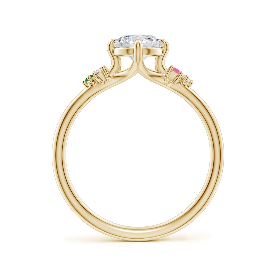 6mm HSI2 Round Diamond Engagement Ring with Coloured Gemstone Accents in Yellow Gold side 199