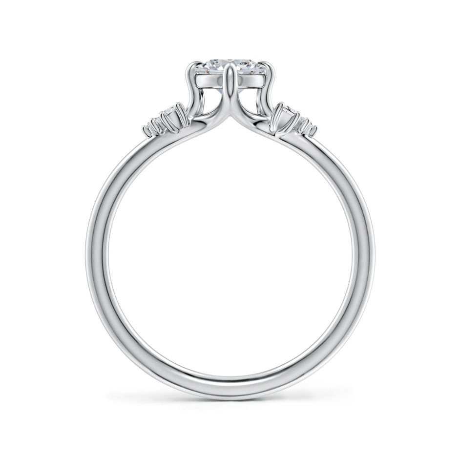 7x5mm HSI2 Oval Diamond Engagement Ring with Mixed Cut Accents in White Gold side 199