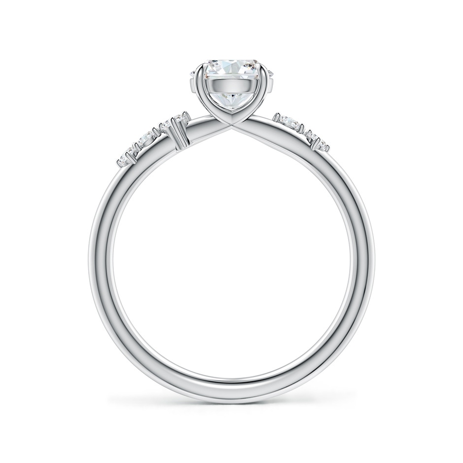 6mm GVS2 Round Diamond Engagement Ring with Scattered Accents in White Gold side 199