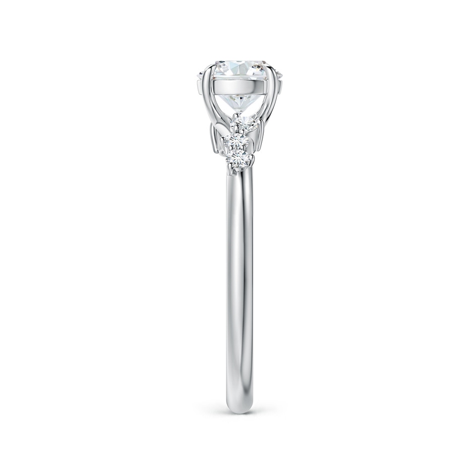 6mm GVS2 Round Diamond Engagement Ring with Scattered Accents in White Gold side 299