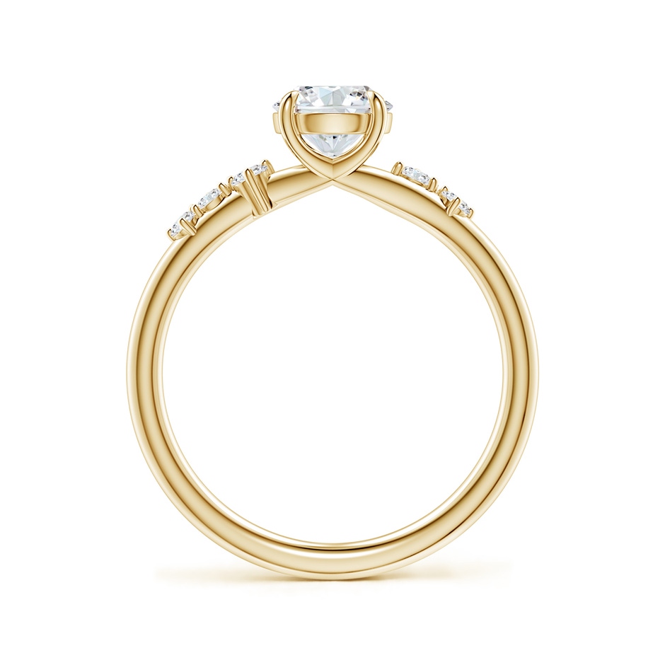 6mm GVS2 Round Diamond Engagement Ring with Scattered Accents in Yellow Gold side 199