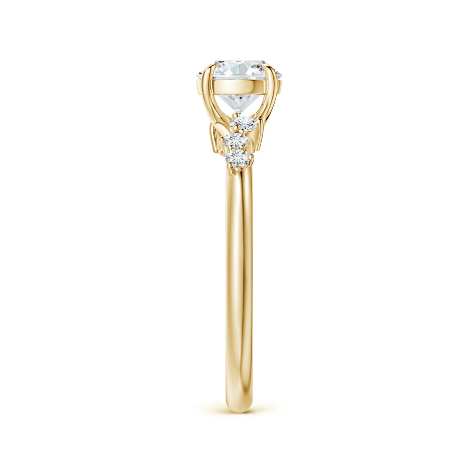 6mm GVS2 Round Diamond Engagement Ring with Scattered Accents in Yellow Gold side 299