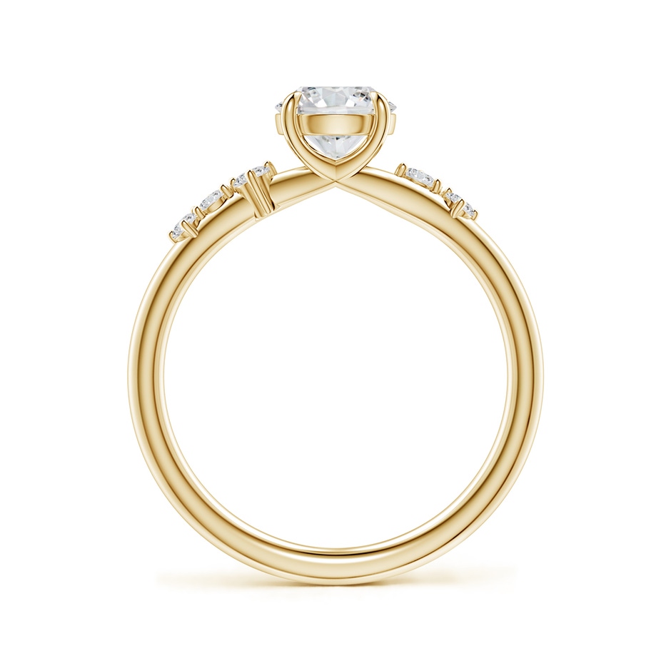 6mm HSI2 Round Diamond Engagement Ring with Scattered Accents in Yellow Gold side 199