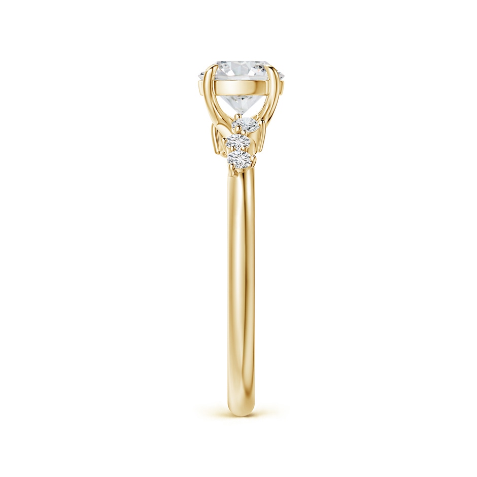6mm HSI2 Round Diamond Engagement Ring with Scattered Accents in Yellow Gold side 299