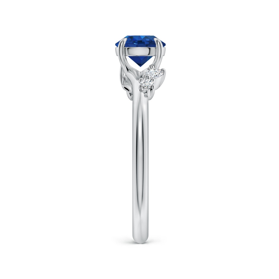 6mm AAA Round Blue Sapphire Engagement Ring with Multi-Shape Diamond Accents in White Gold side 299