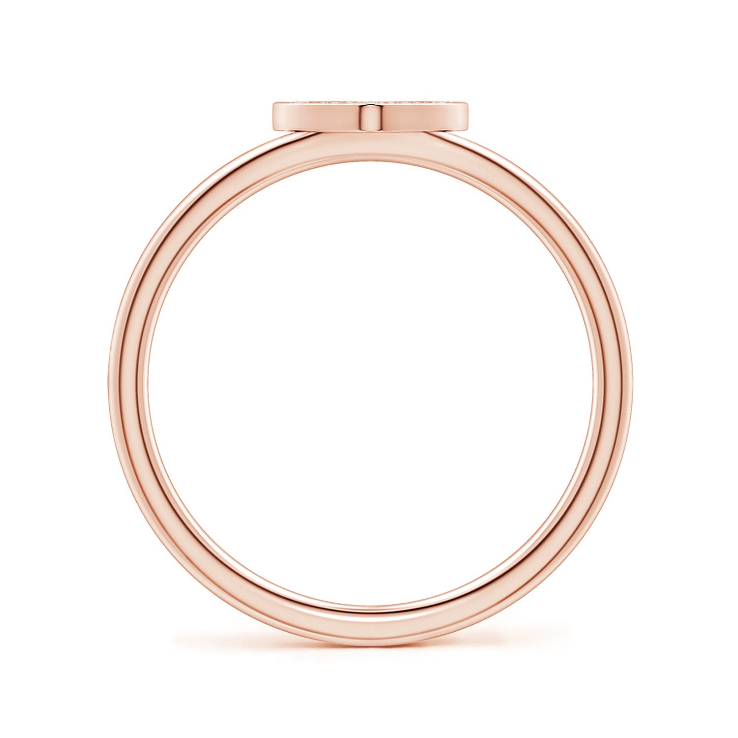 1mm HSI2 Pavé Diamond Heart Ring in 18K Rose Gold