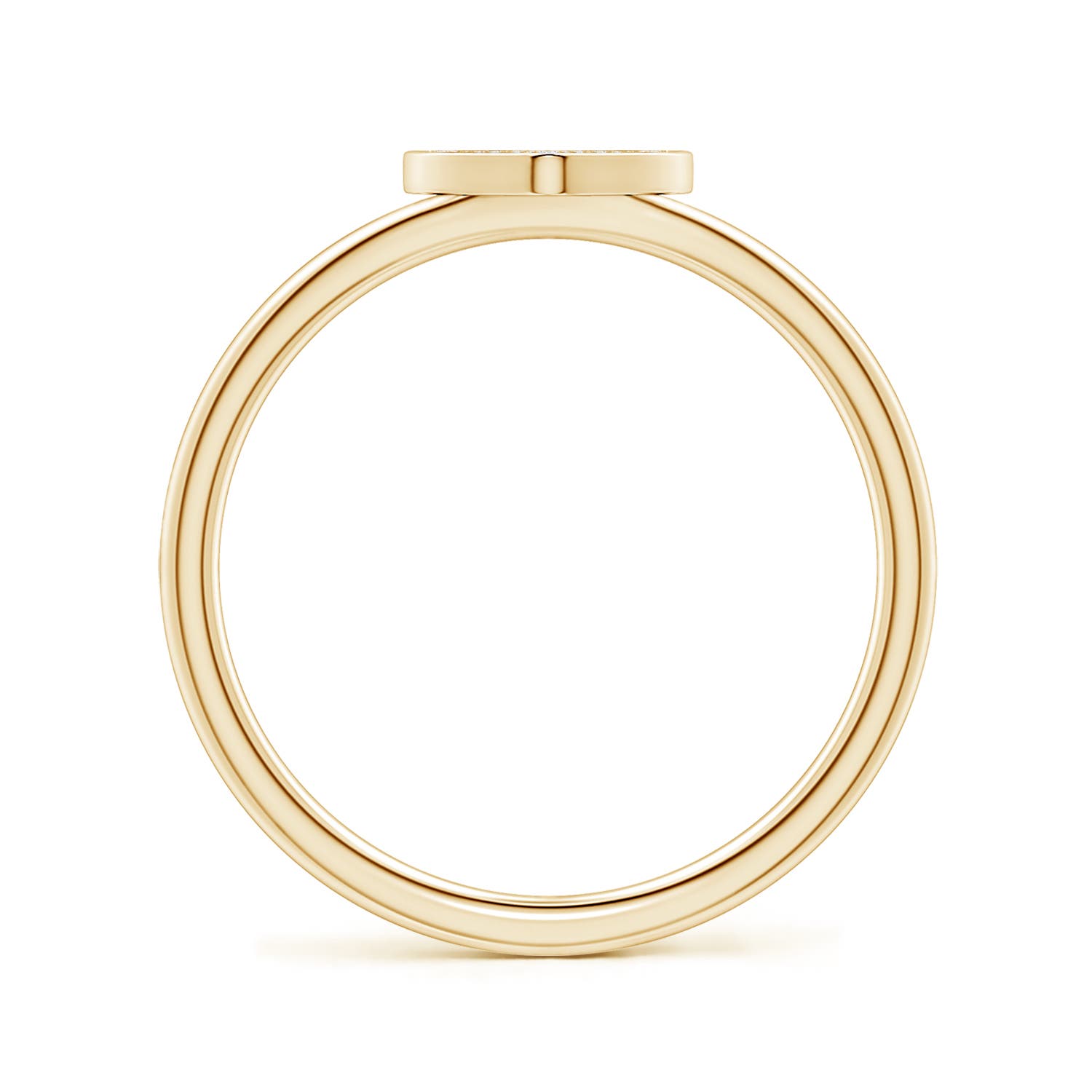 1mm HSI2 Pavé Diamond Heart Ring in Yellow Gold