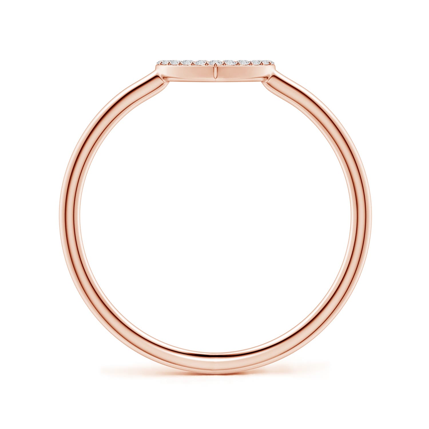 0.9mm HSI2 Diamond Open Heart Fashion Ring in 18K Rose Gold