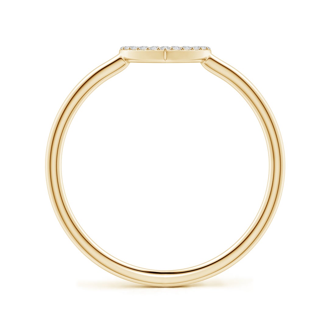 0.9mm HSI2 Diamond Open Heart Fashion Ring in Yellow Gold - side 2