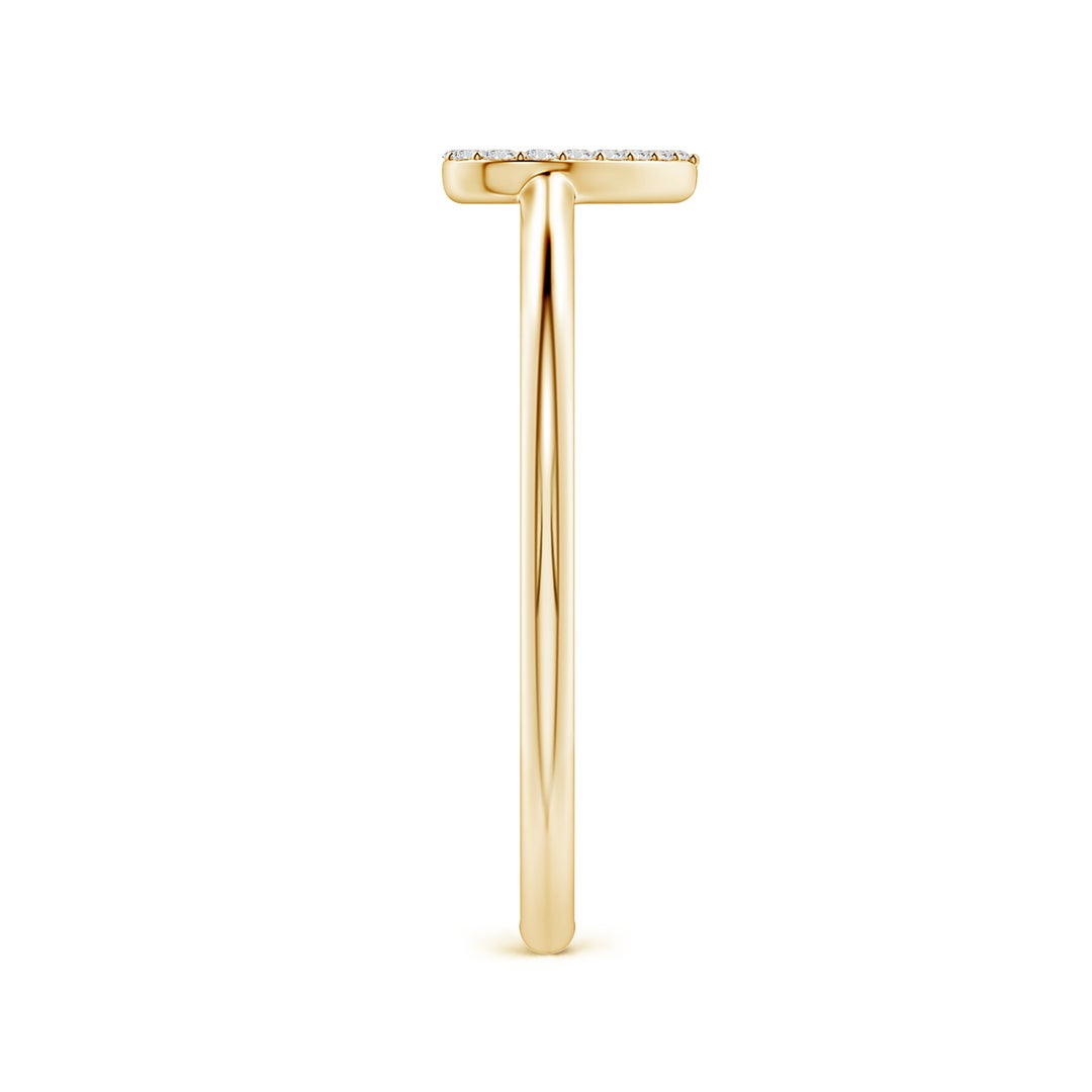 0.9mm HSI2 Diamond Open Heart Fashion Ring in Yellow Gold - side 3