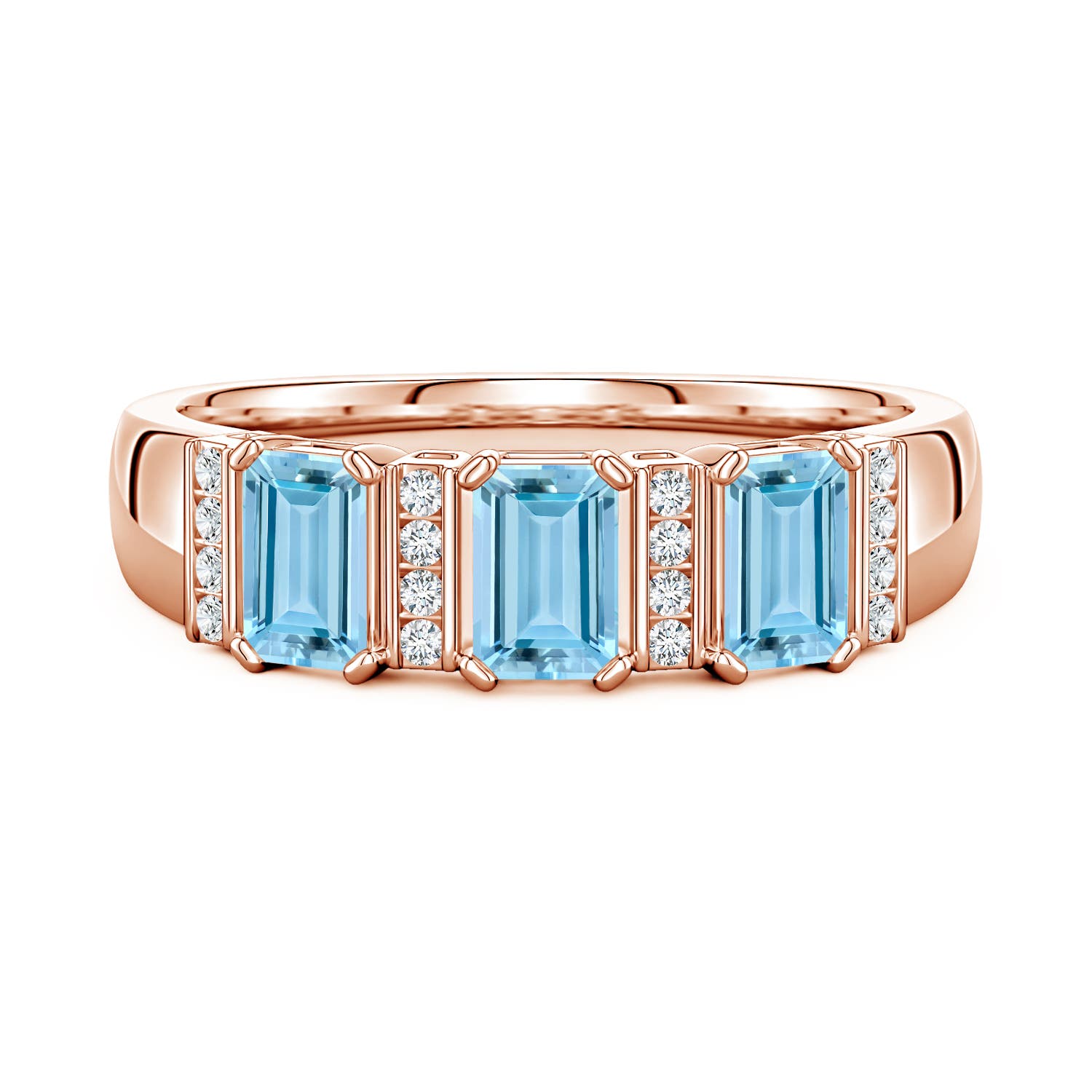 Criss Cross Pear Shaped Aquamarine Ring with Diamond Accents