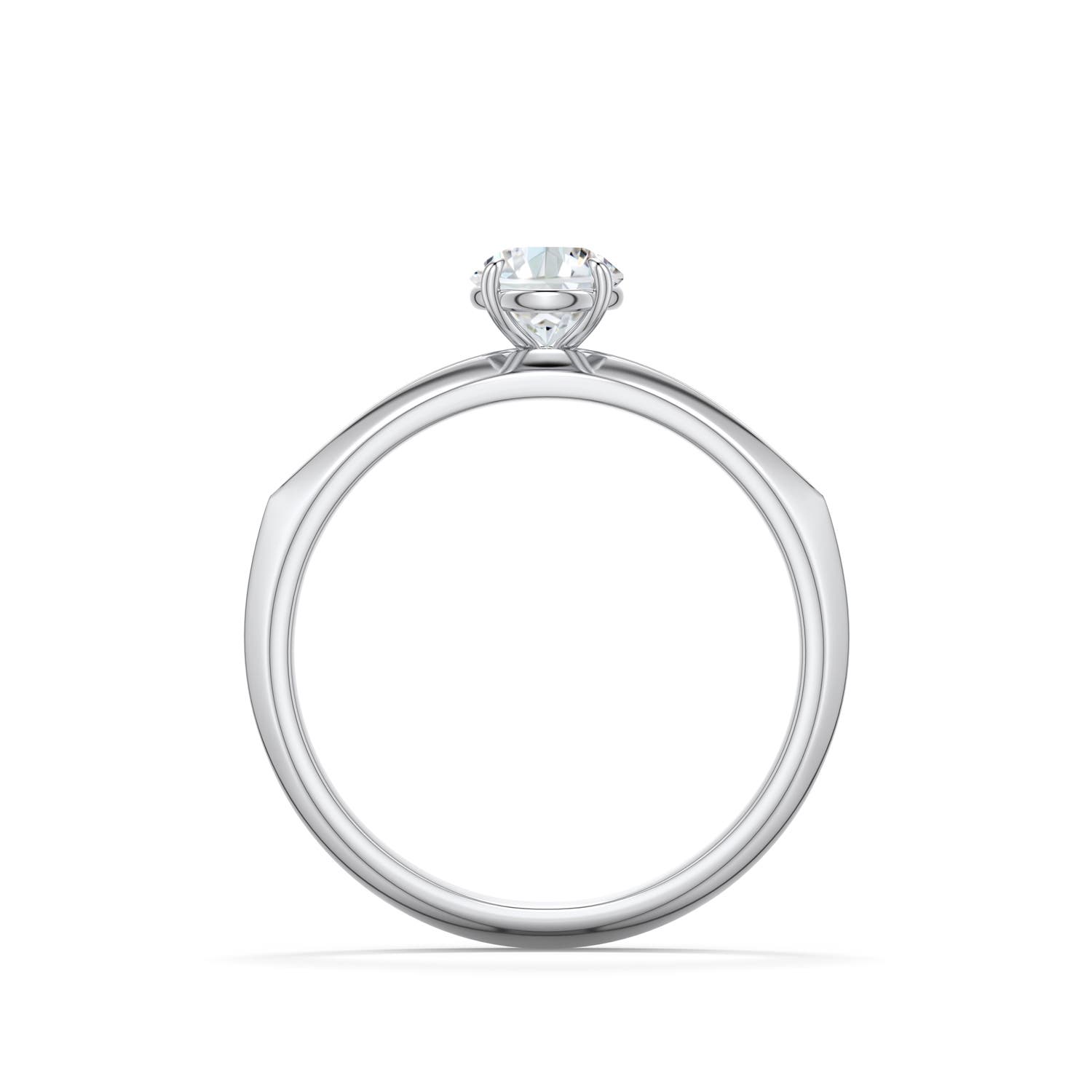 5.1mm GVS2 Round Diamond Knife-Edge Split Shank Engagement Ring in 950 Platinum - side 1
