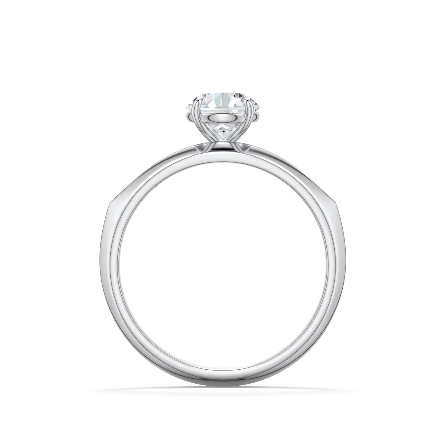 5.9mm GVS2 Round Diamond Knife-Edge Split Shank Engagement Ring in White Gold - side 1