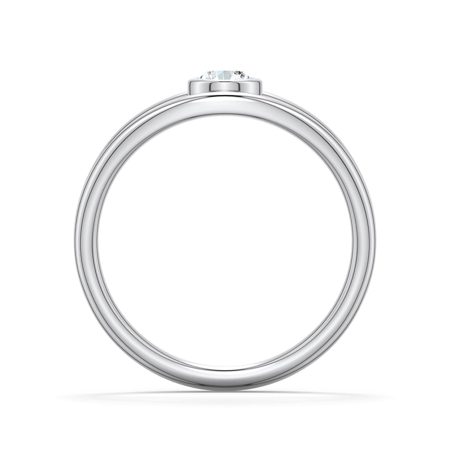 4.1mm GVS2 Round Diamond Bypass Split Shank Engagement Ring in 950 Platinum - side 1