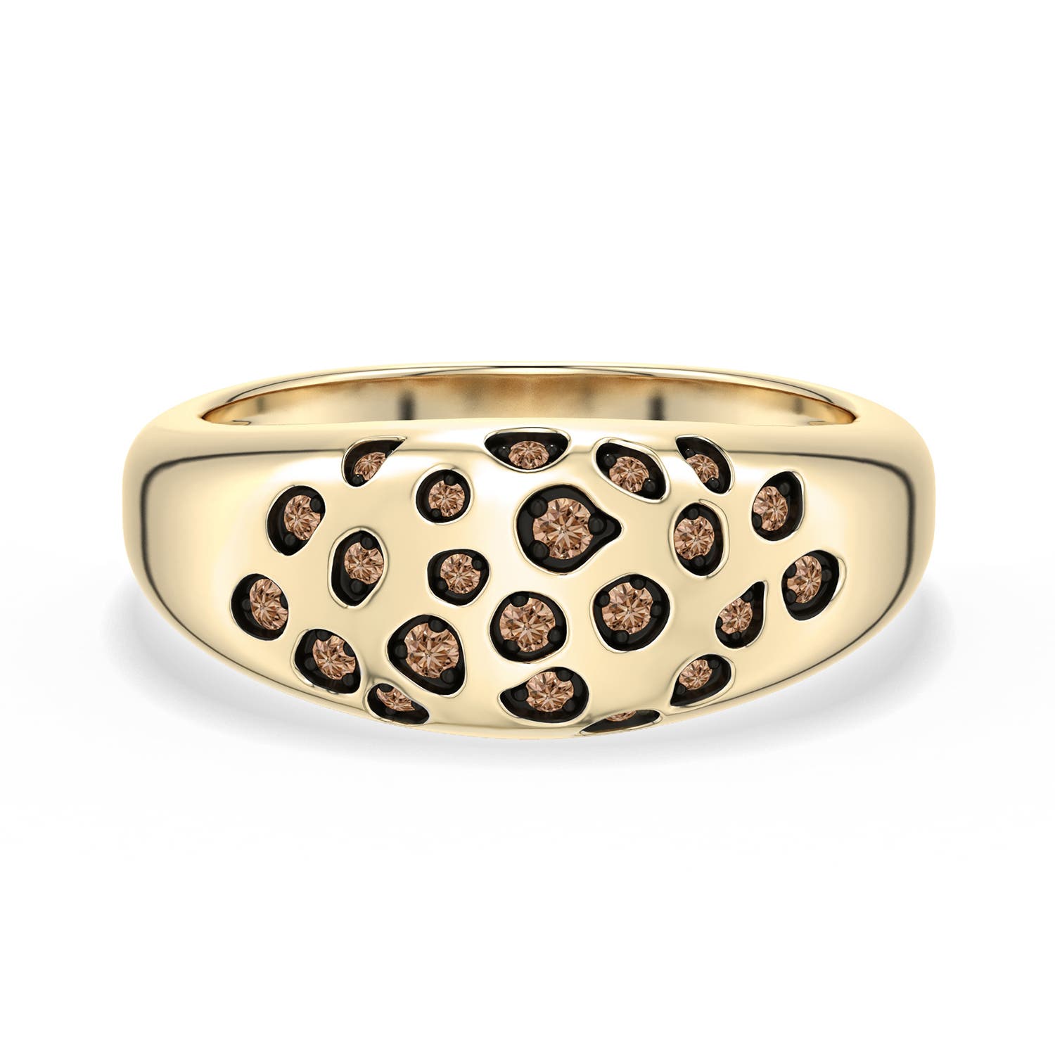 1.5mm Best Equestria Appaloosa Dome Ring in Yellow Gold - main