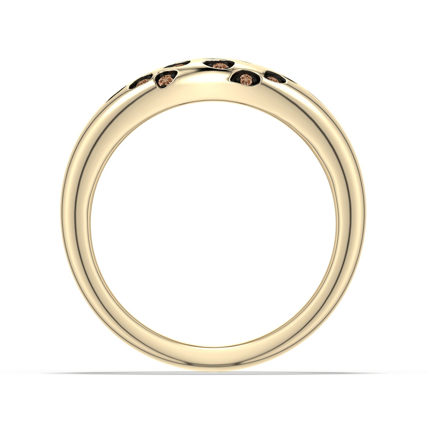 1.5mm Best Equestria Appaloosa Dome Ring in Yellow Gold - side 1