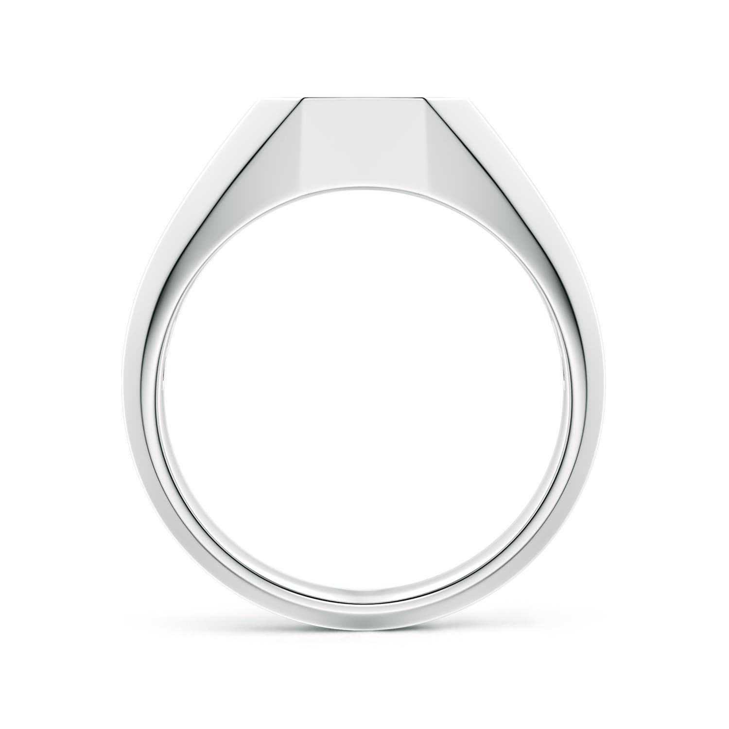 2mm AA Pavé-Set Enhanced Black Diamond Men’s Octagon Signet Ring in S999 Silver - side 4