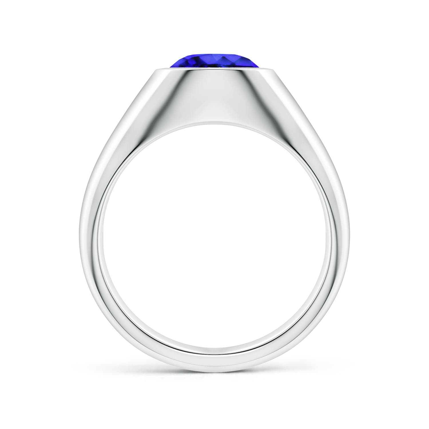 Round Tanzanite Men's Signet Ring