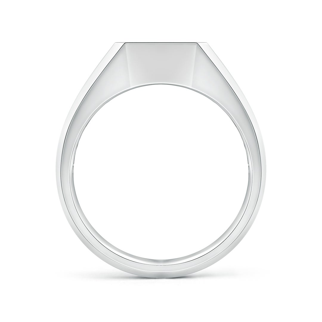 8x6mm AAA Emerald-Cut Tiger's Eye Men's Signet Ring in S999 Silver - side 3