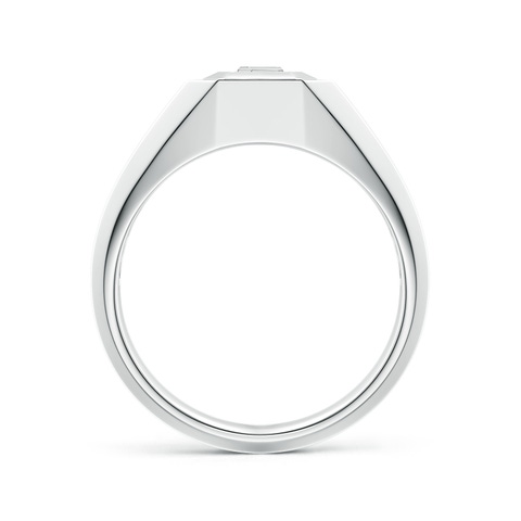 Men's Capital 'F' Octagon Signet Ring in P950 Platinum